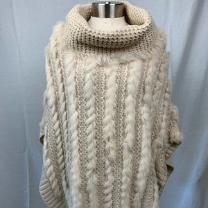 DOLCE CABO Poncho Jacket Wrap Ivory